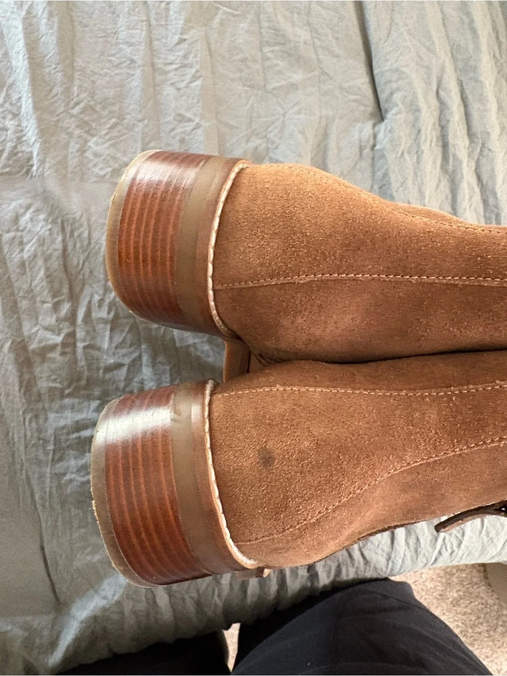 Cole Haan Rene Brown Suede Zip Bootie. Size 8.